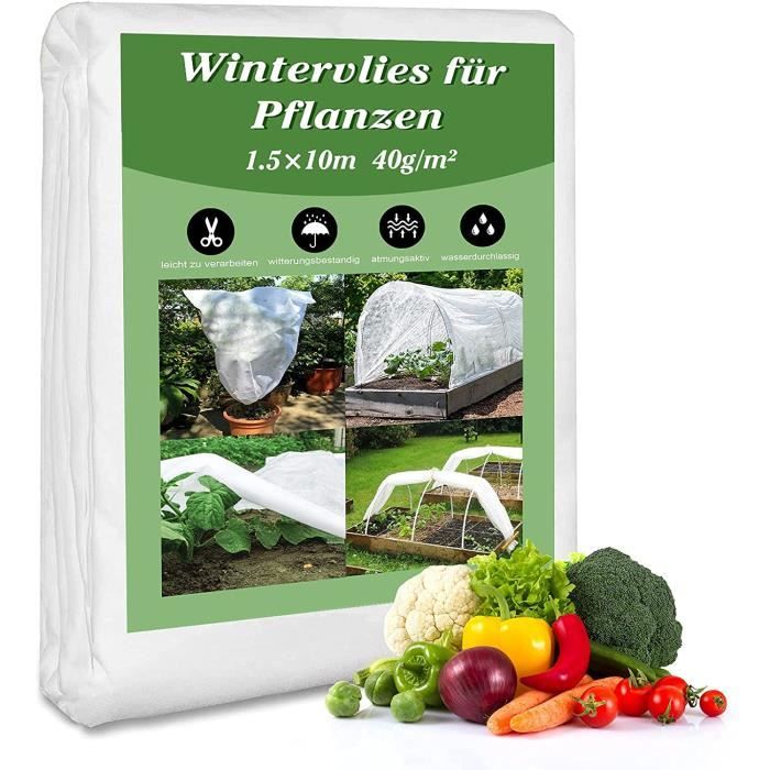 Housse D'Hiver Non-Tissée Virylon - Protection Contre Le Gel Pour Plantes En Pot 80x120 Cm - 3