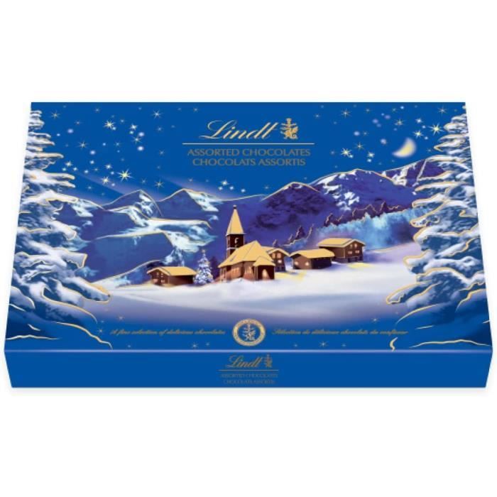 Lindt - Boîte CHAMPS-ÉLYSÉES - Assortiment de Chocolats au Lait, Noirs et  Blancs – Idéal pour Noël, 469g : : Epicerie