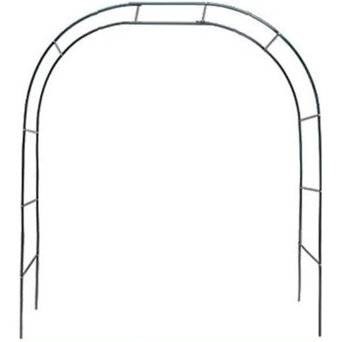 Arche De Jardin En Métal Noir - 100 Cm Large, 220 Cm Haut - Pour Plantes Grimpantes (roses, Vignes) - Pergola Extérieure Résistante - 10