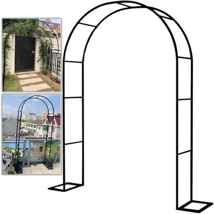 Arche De Jardin En Métal Galvanisé - Dimensions 200x230 Cm (autres Tailles Disponibles) - Pour Plantes Grimpantes, Mariages, Décoration Extérieure/intérieure - Base Incluse
