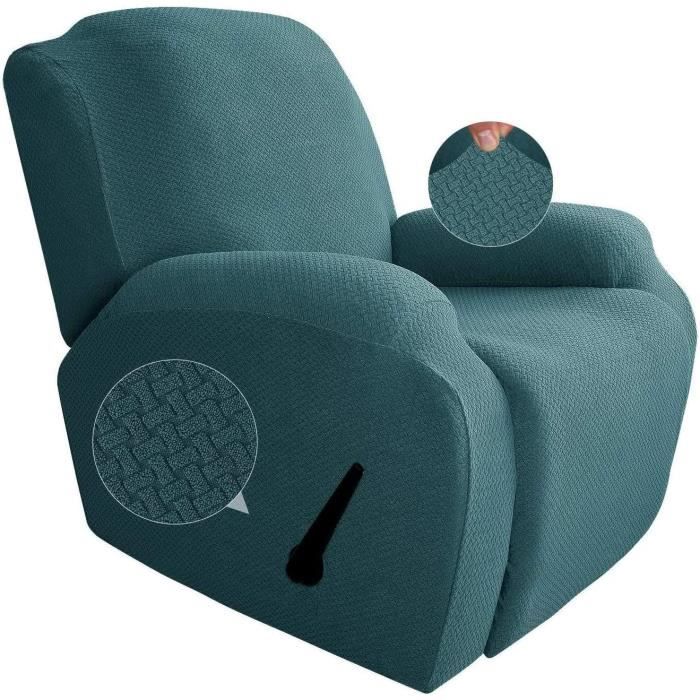 Housse De Fauteuil Relax Grise - Taille 70-100 Cm - Polyester Et élastique
