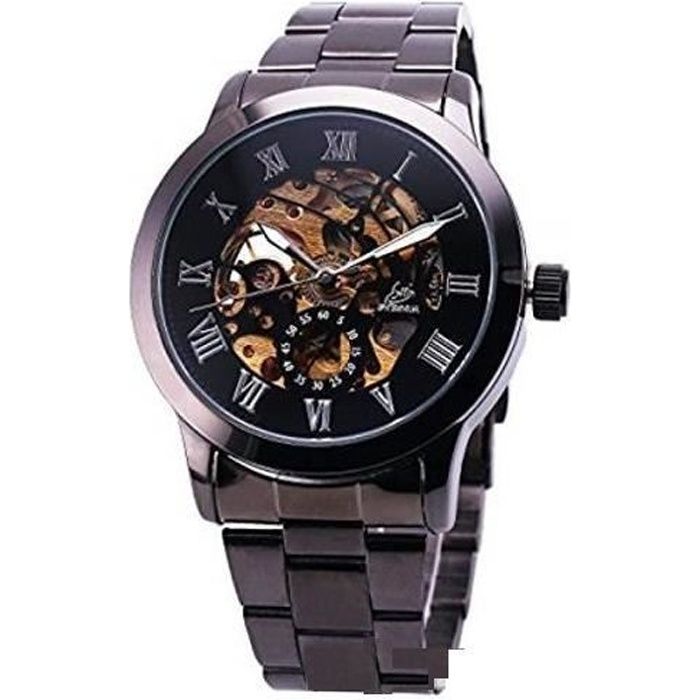 Montre bracelet métallique automatique en acier inoxydable Homme SHENHUA ,  - Achat/vente montre Homme Métal - Cdiscount