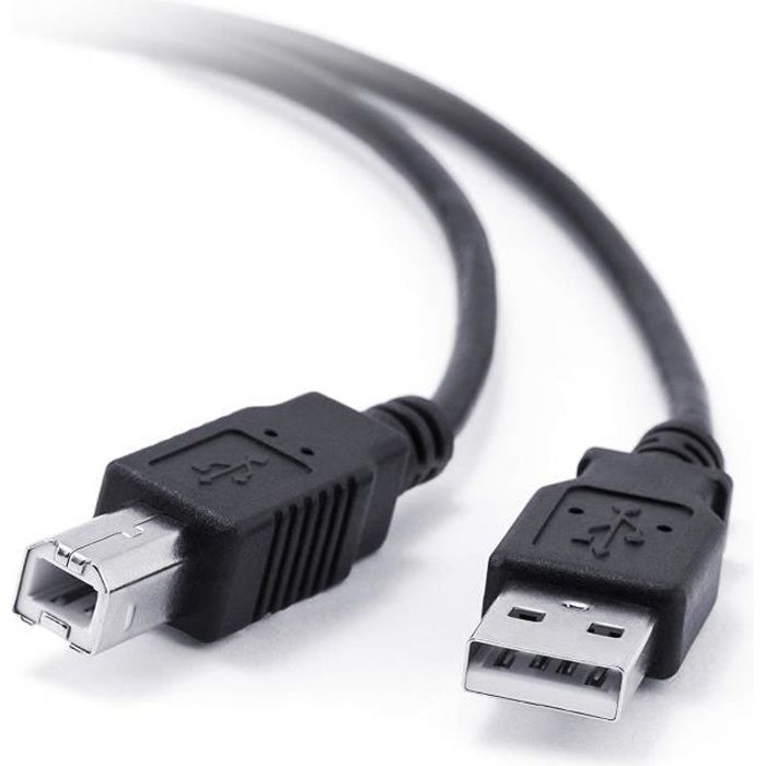 Câble USB Pour Imprimante 3M - Noir - vente Câble USB Pour Impriman