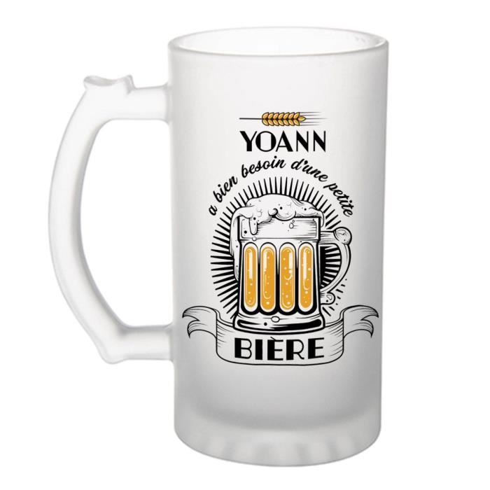 Chope De Bière - Super Agent - Verre à Bière - Design Super-héros - Compatible Lave-vaisselle - 1 Pièce - Maison