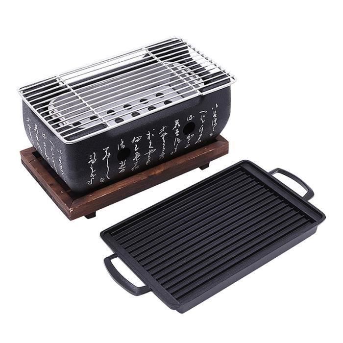 Happt Four Gril De Barbecue Cor/éen Japonais Gril De Charbon De Bois DAlliage DAluminium Accessoires De F/ête Portables Outils De Barbecue Domestiques