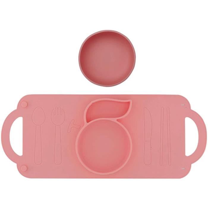 Baby Silicone Set De Table Ventouse Assiette A Diner Assiette Complement Alimentaire Pour Bebe Bol Bol Rose Cdiscount Puericulture Eveil Bebe