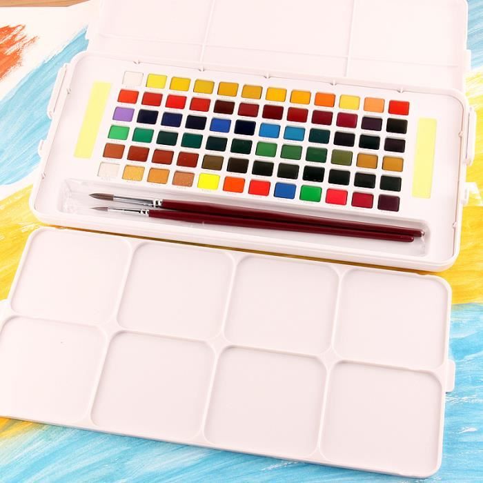 Kit de Peinture Aquarelle 18 couleurs - Palette portable solide - Kit de peinture  aquarelle pour artistes étudiants débutants - - Achat / Vente peinture  aquarelle Kit de Peinture Aquarelle 18 - Cdiscount
