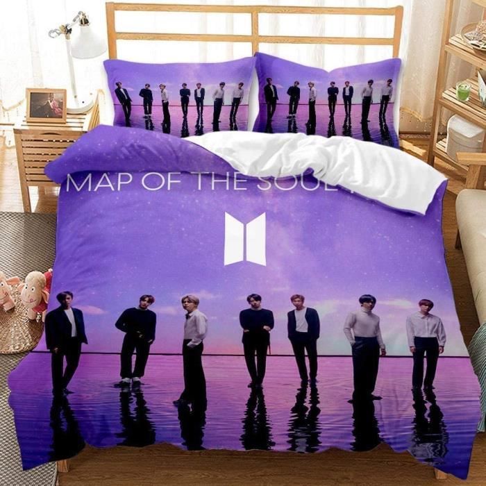 BTS Parure de lit Bangtan Boys avec housse de couette