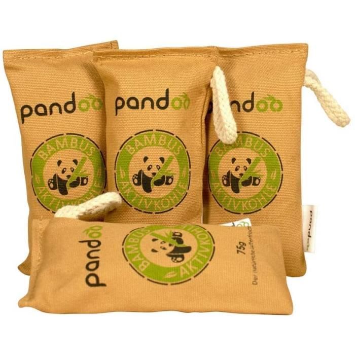 4 Sacs Purificateurs D'Air Au Charbon De Bambou - 75g, Anti-Odeurs, Absorbant Humidité, Réutilisable 3 Ans