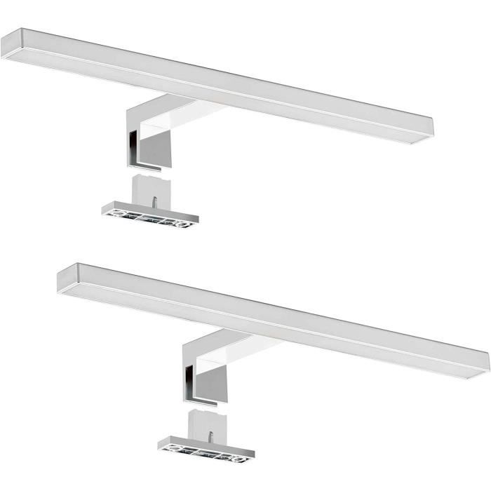 2x LED Lampe Miroir salle de bain IP44 30cmlumière de surface + lumière de serrageblanc neutre 4000K300x95x41mm5W400lm
