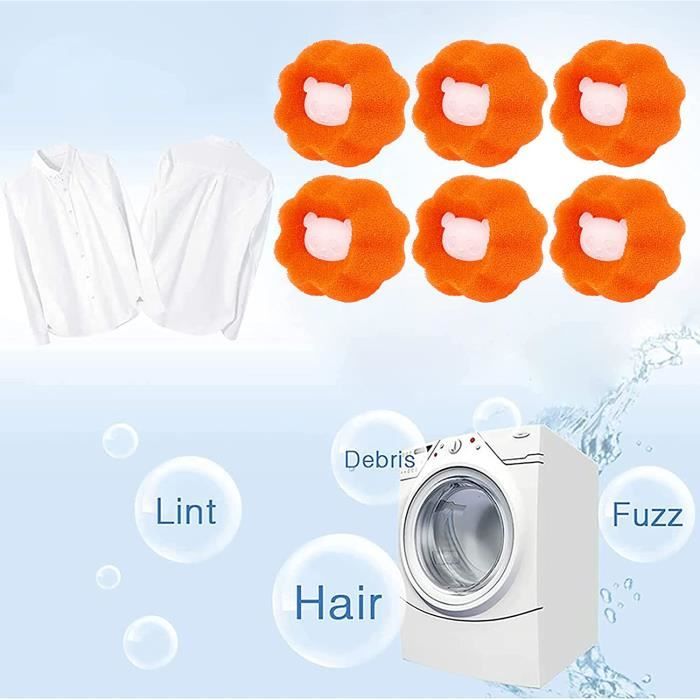 Boules Anti-poils Réutilisables Pour Machine à Laver - Attrape Poils Chats Et Chiens, Lavage Linge Et Literie