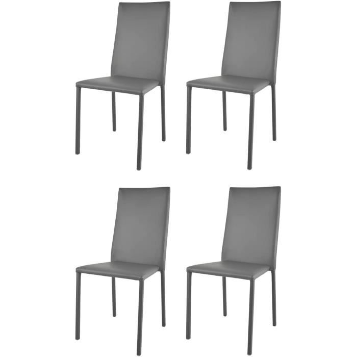 Lot De 4 Chaises Empilables CLARA WEBER – Blanc, Intérieur/Extérieur, PP, 110 Kg