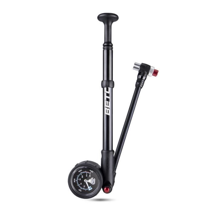 Hasaller Pompe Haute Pression Vélo – 300 PSI – Alliage Aluminium – Pour Fourche, Amortisseur, Pneu – Manomètre Intégré, Valve De Décharge – Portable 27-30 Cm
