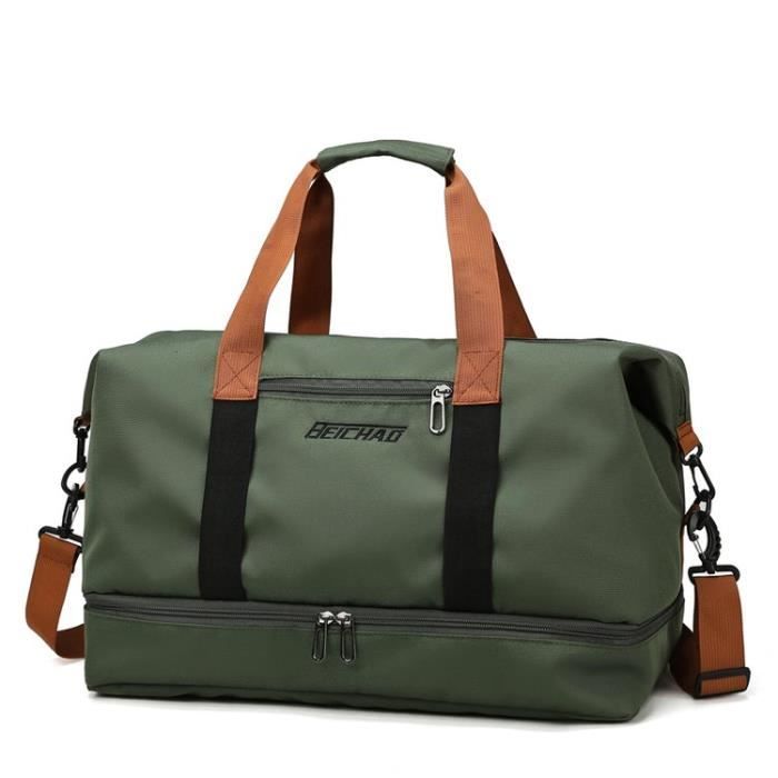 Vert Sacs de voyage a bandouliere pour femmes sac de rangement de grande capacite sac de week end etanche