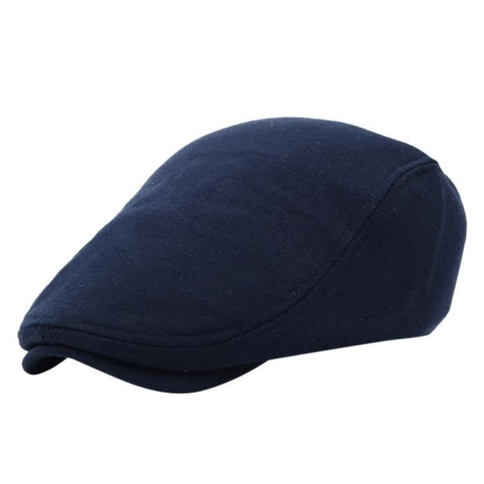 Casquette Newsboy Enfant Tweed - Béret Plat Vintage - Bleu Marine - Taille 4-7 Ans