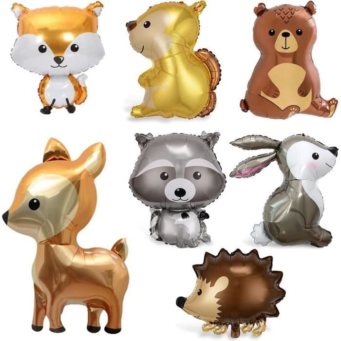 Lot De 9 Ballons Animaux Jungle En Aluminium Géants - Lion, Tigre, Girafe, Zèbre, Etc. - Pour Fête D'Anniversaire Enfant - 11