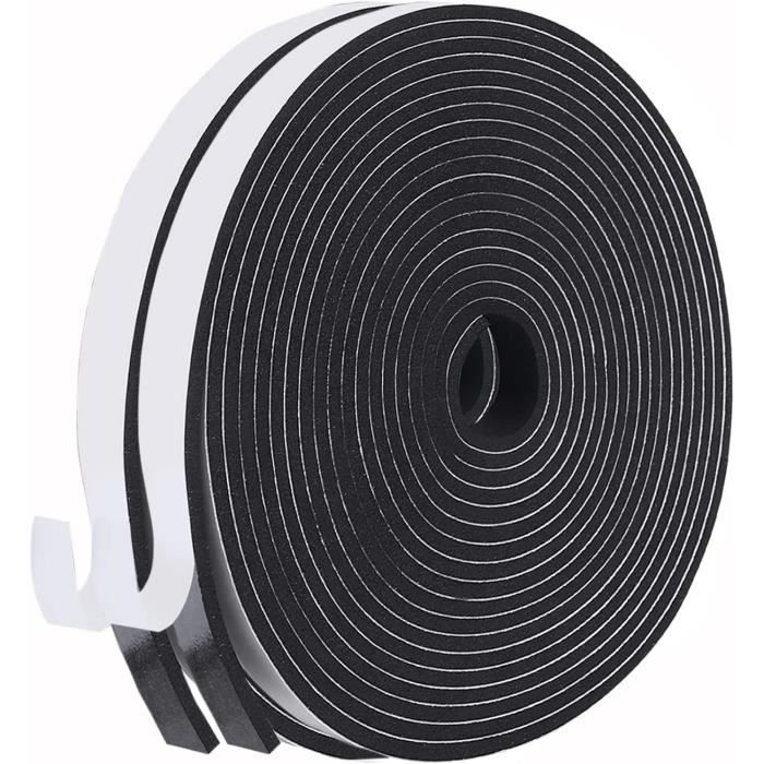 Bande Autocollante Double Face Velcro 10m X 20mm - Extra Forte Noire Pour Moustiquaires, Tapis Et Fixations