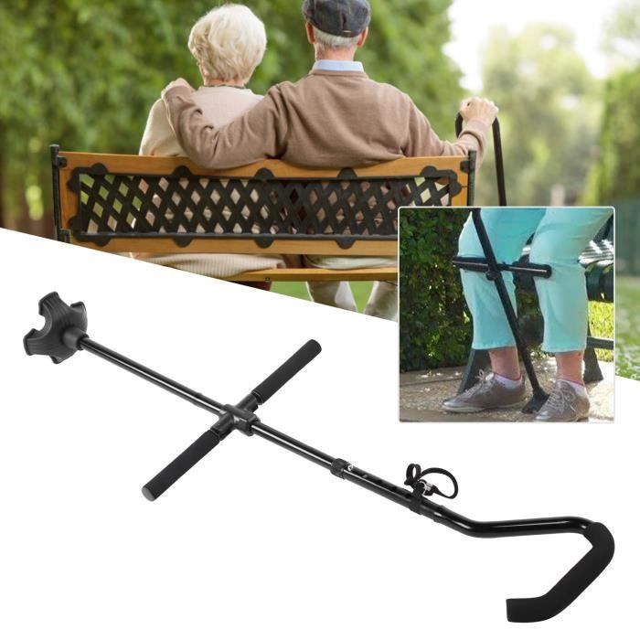 Bâton de marche avec siège pliant Béquille tripode en aluminium Jusqu'à 90 kg