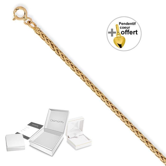 Bracelet Gourmette Maille Palmier En Or 18 Carats Jaune Et Gris - Occasion