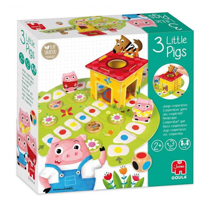 jeu de société - diset - le jeu des 3 petits cochons - age 6 ans - enfant - mixte