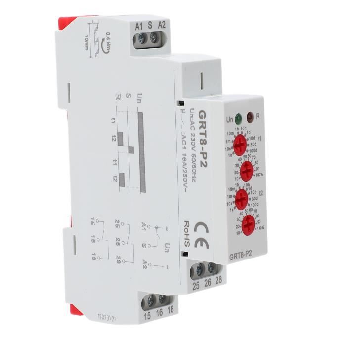 Relais D'Impulsion GRM8-01 AC/DC12-240V - Relais Verrouillage Mémoire Pour Automatisme