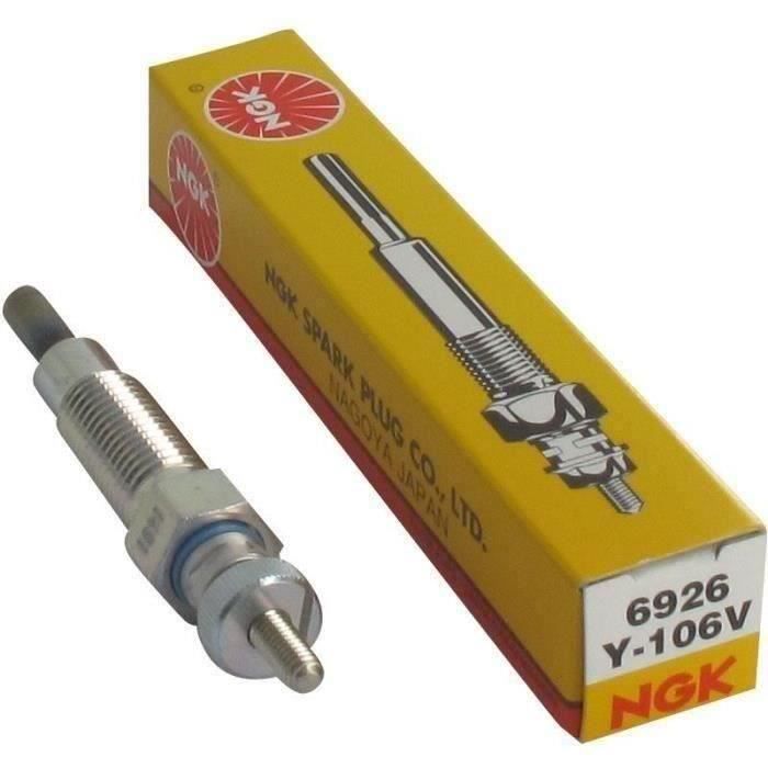 Bougie d'allumage de préchauffage NGK Y-106V adaptable pour engins de manutention BOBCAT, KUBOTA, ME
