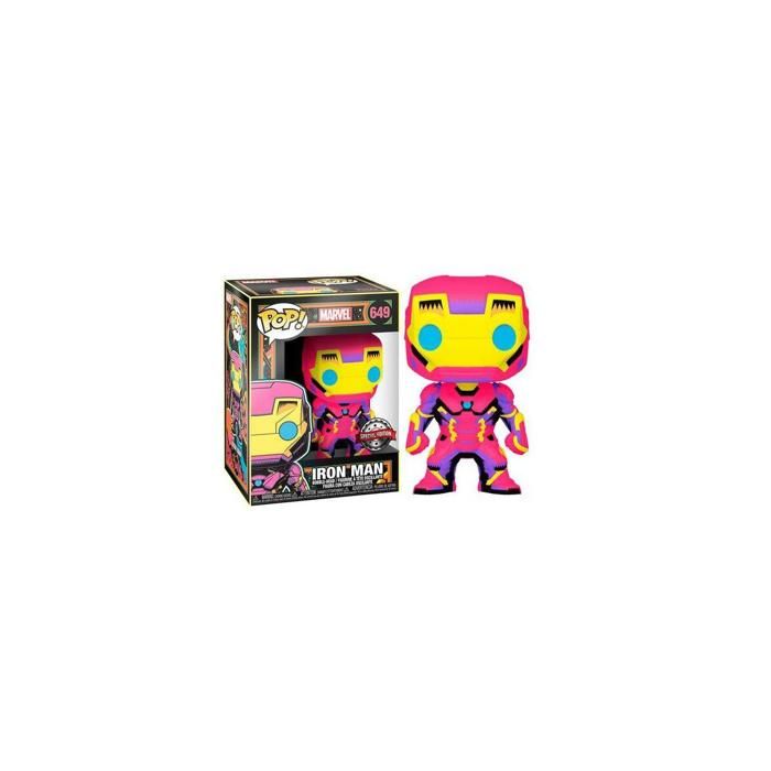 Figurine Funko Pop Marvel Exclusive Iron Man Blacklight 649