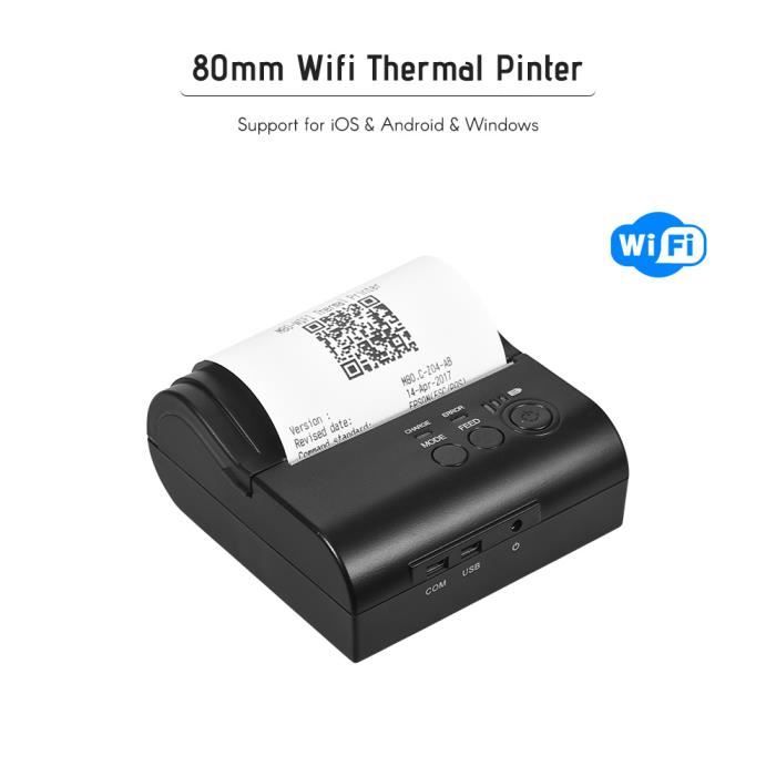 Mini-imprimante portative sans fil réception thermique de Wifi 80mm Port  série USB compatible pour Android iOS Windows - Cdiscount Informatique