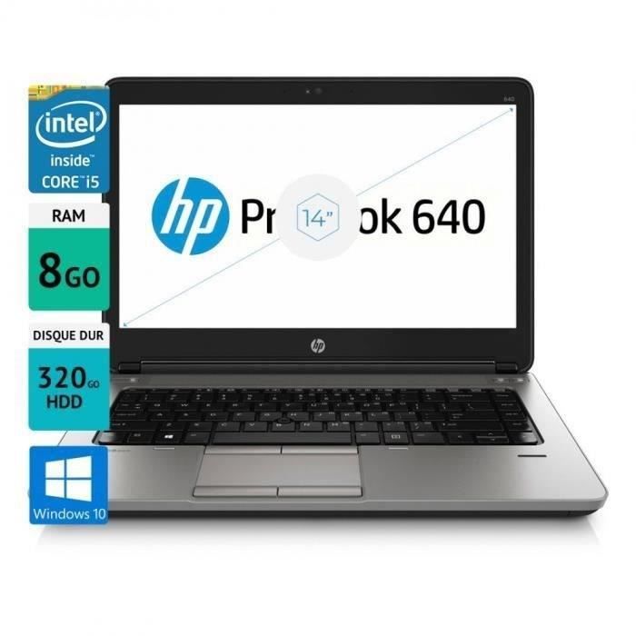 HP Probook 640 G1 – PC Portable 14 – Intel Core i5-4200M – 8Go RAM – 320Go HDD – Windows 10