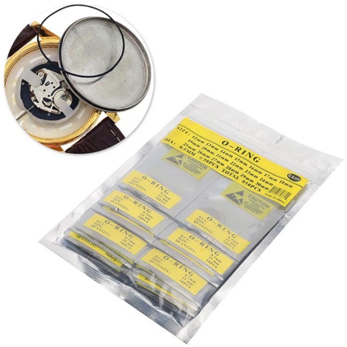 Lot De 1000 Joints Torique Pour Couronne De Montre - En Caoutchouc Noir, Plusieurs Tailles - Neuf