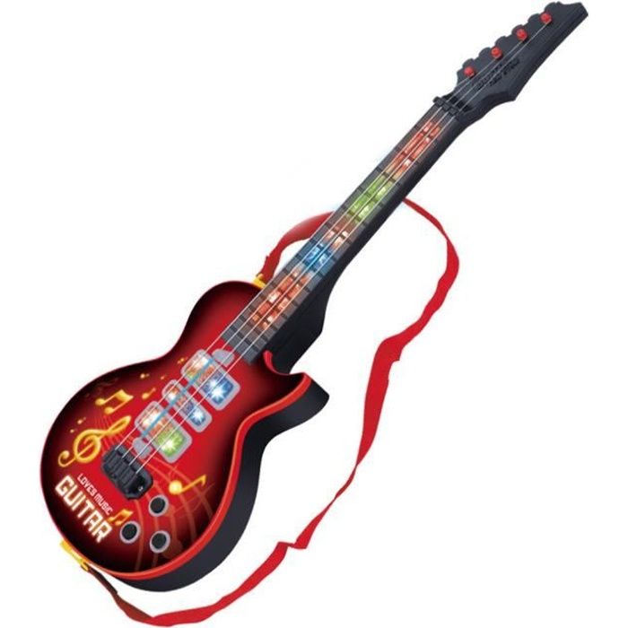 4 cordes Music Guitare électrique - Enfants Instruments de musique Jouet  éducatif - Rouge - Cdiscount