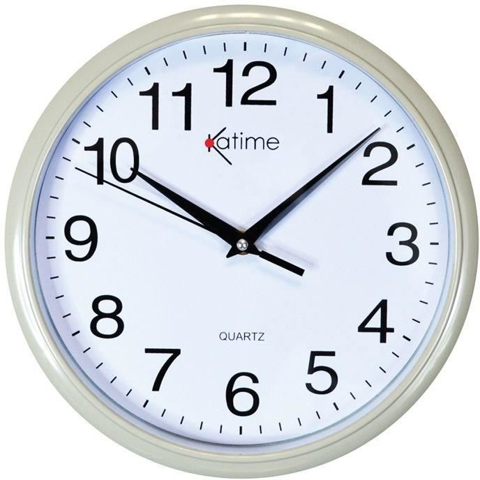 KATIME - Pendule plastique ronde d.26 Aléatoire