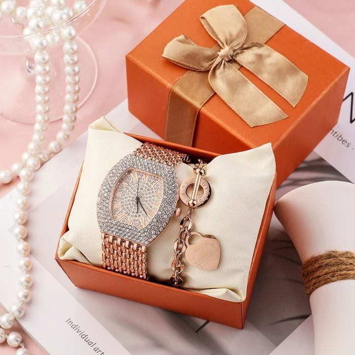 Montre Femme Carrée 25mm - Bracelet Acier Inoxydable, Mouvement Quartz - Élégante Et Minimaliste - 2