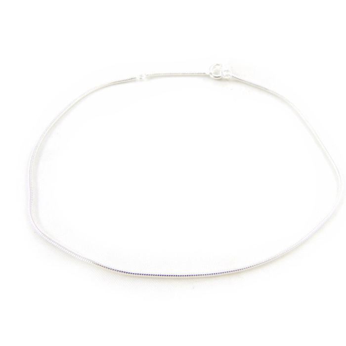 Chaîne De Cheville Argent Sterling – Or Rose Flash, Maille Serpent, 9 Pouces – Neuf