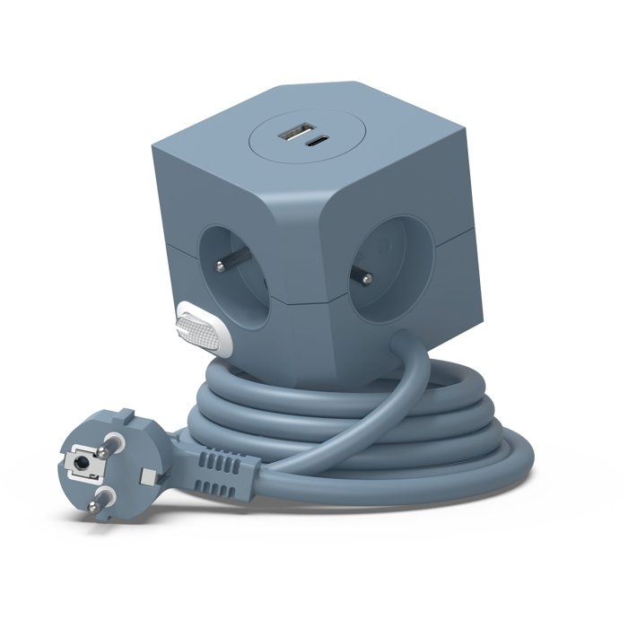 Cube multiprise avec double port USB LINK2HOME 4 prises secteur 2 ports USB max