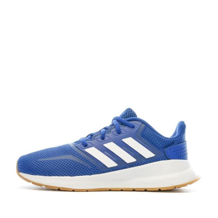 Baskets Garcon Adidas Runfalcon Bleu Textile Lacets Bleu Cdiscount Chaussures