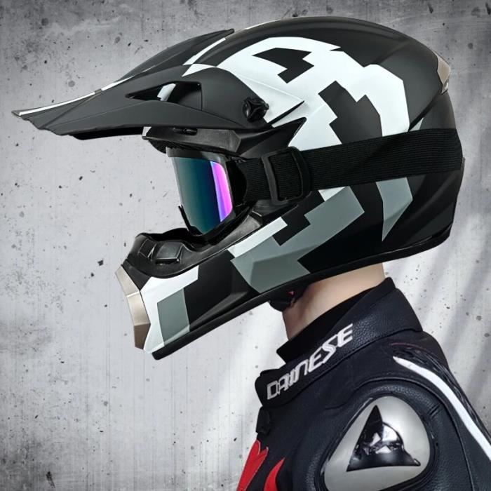 Lunettes de motocross pour adultes casque de motocross casque de velo de montagne de descente casque de cross DH A1 F1389647 Cdiscount Auto
