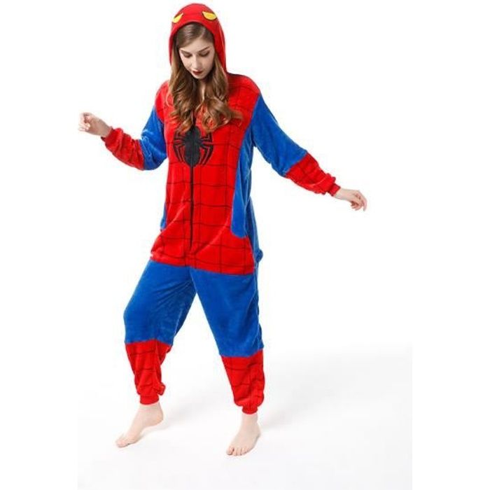 Combinaison Spider-Man adulte et enfant en flanelle pour Halloween et Noël  - Cdiscount Jeux - Jouets