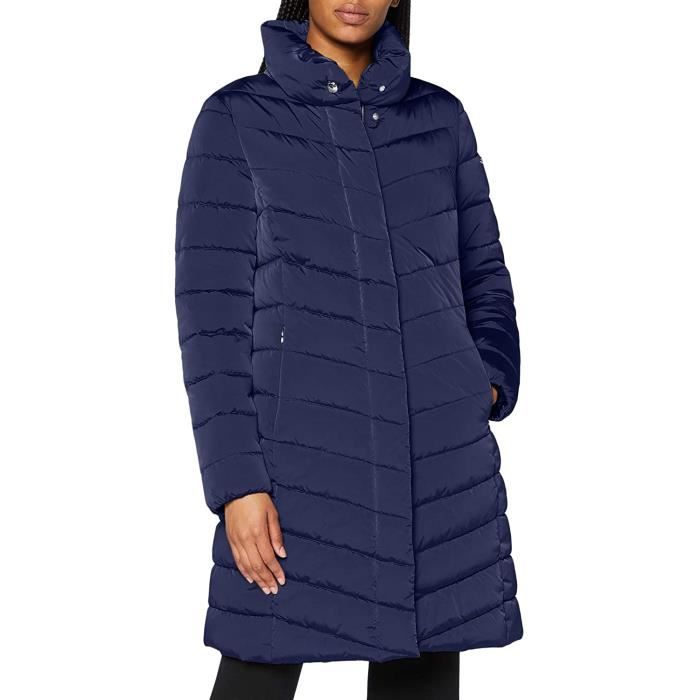 Geox W Seyla Veste, Caban Bleu Marine, 52 Femme