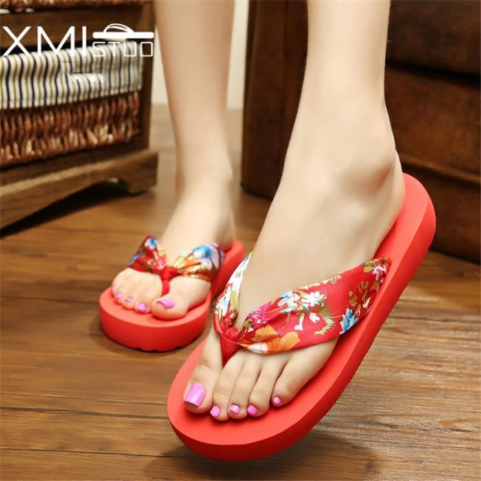 Tong clearance rouge femme