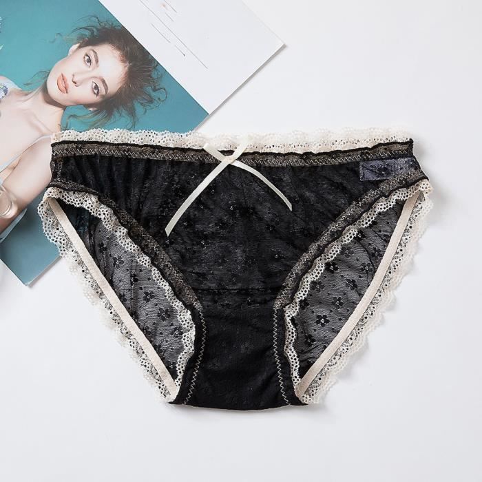 String Femme Confort Fitness - Dentelle - Creux - Culotte Sexy - Nylon Et Coton - Neuf Avec Étiquettes