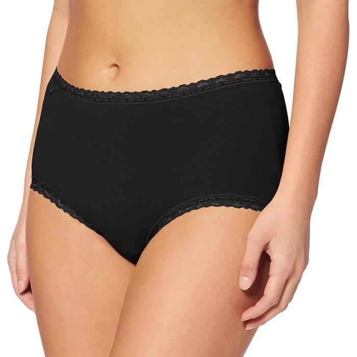 Slip Midi Boxer Sloggi 24 7 Cotlac pour Femme Noir