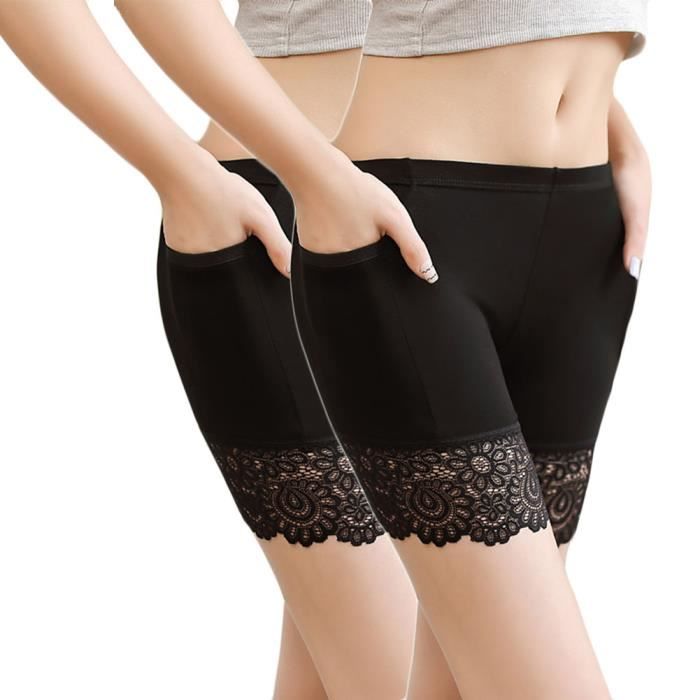 Shorty femme sales dentelle taille haute
