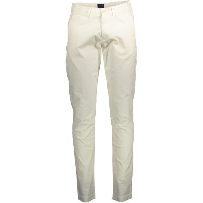 GANT Pantalon Homme Blanc Textile SF12652