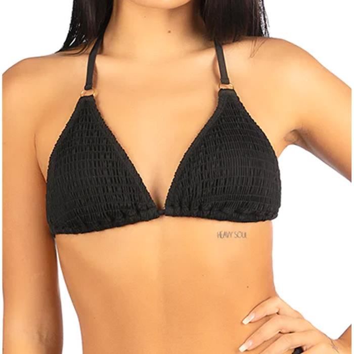 Haut de Bikini Noir Femme Bikki Beach Luna Black Cdiscount Pr t
