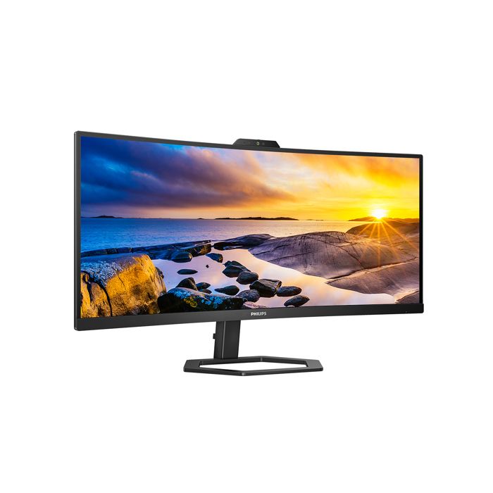 Philips 34E1C5600HE 5000 Series LED Monitor gebogen 34"" 3440 x 1440 WQHD @ 100 Hz VA 300 CD/ ? 3000:1 4 ms HDMI DisplayPort USB C luidsprekers textuurzwart 34E1C5600HE00 - vue 5