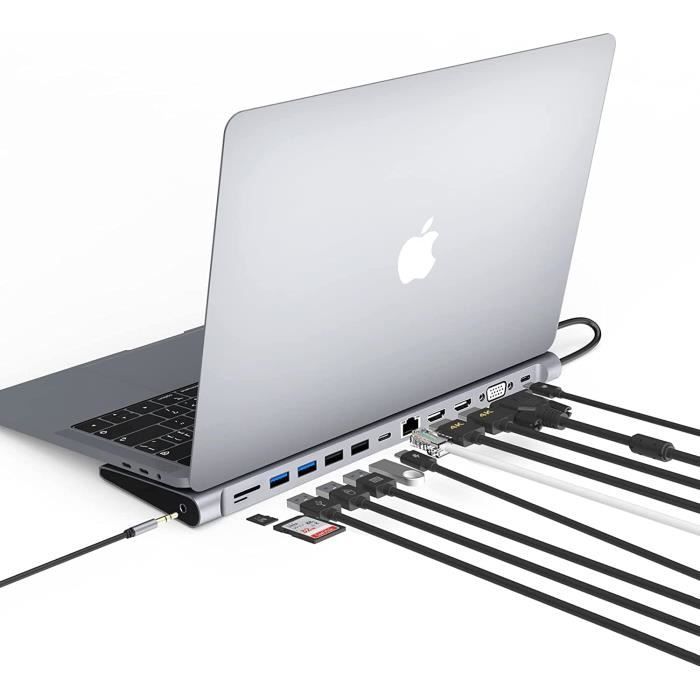 Anker Hub USB-C 7-en-1 - Station D'Accueil Double Écran Pour MacBook, PC