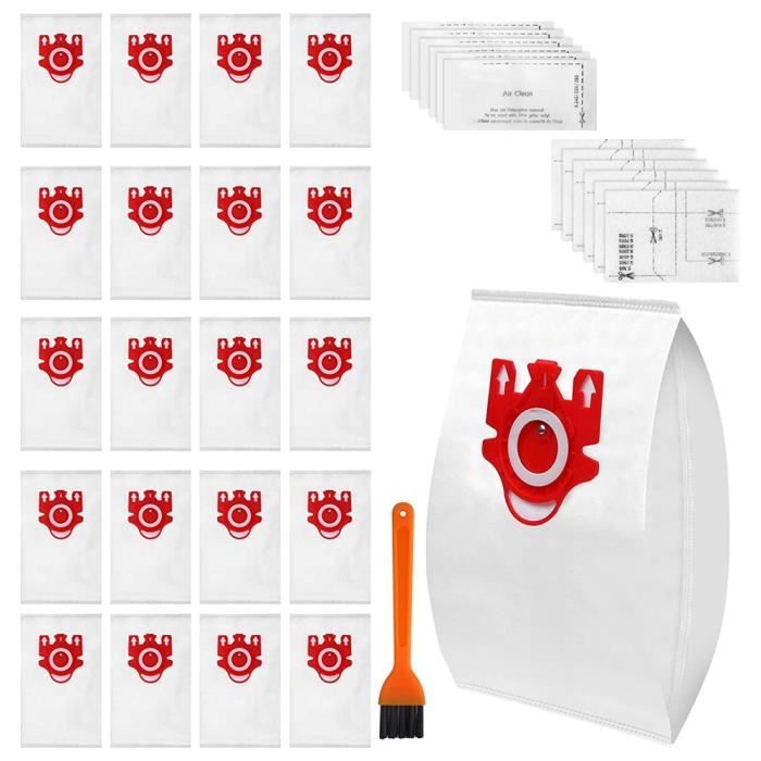 15 Sacs + 4 Filtres HEPA Pour Aspirateur Miele - Compatible FJM S2-S7, Compact C1-C2 - Aspiration Optimale