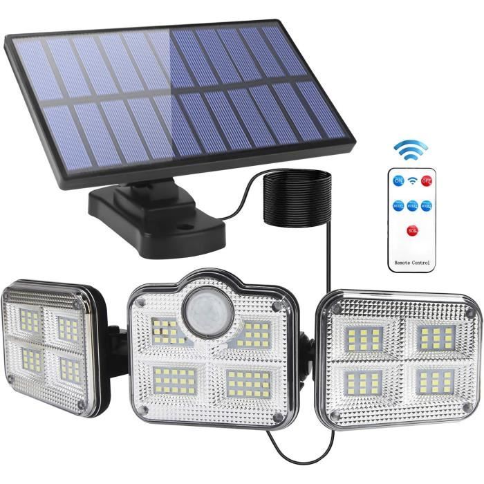 EXTRASTAR Lot De 2 Lampes Solaires Extérieur 100 LED – Détecteur Mouvement 270°, Étanche IP44, Éclairage Puissant Sans Fil Pour Jardin, Allée, Terrasse