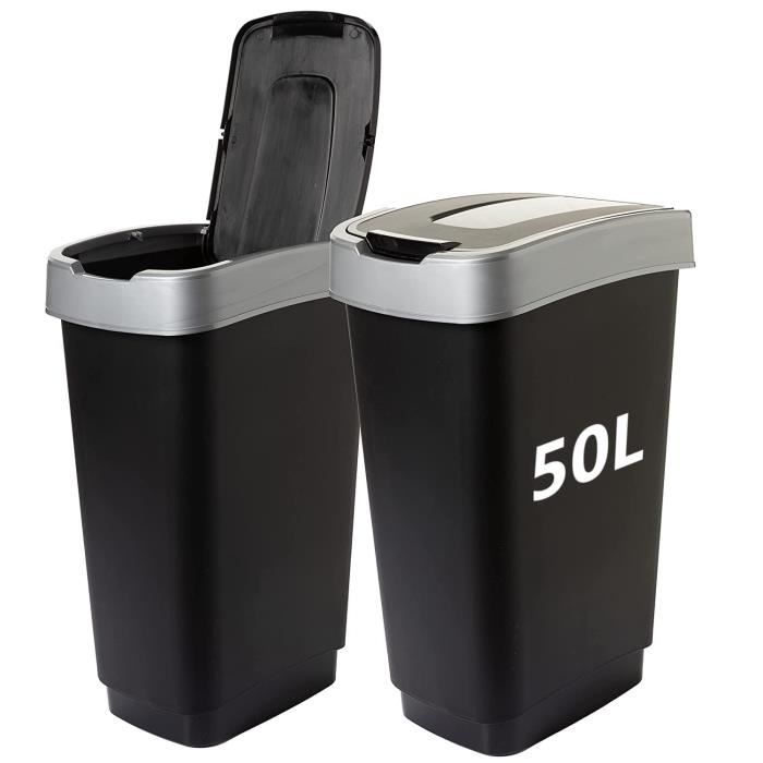 Amortisseurs Poubelle Fermeture Douce - Lot De 2 - 91x49x7,8mm - Acier Et Plastique - Pour Couvercle Poubelle Cuisine